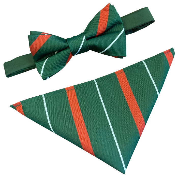 Matching Light Infantry bow tie and pocket square